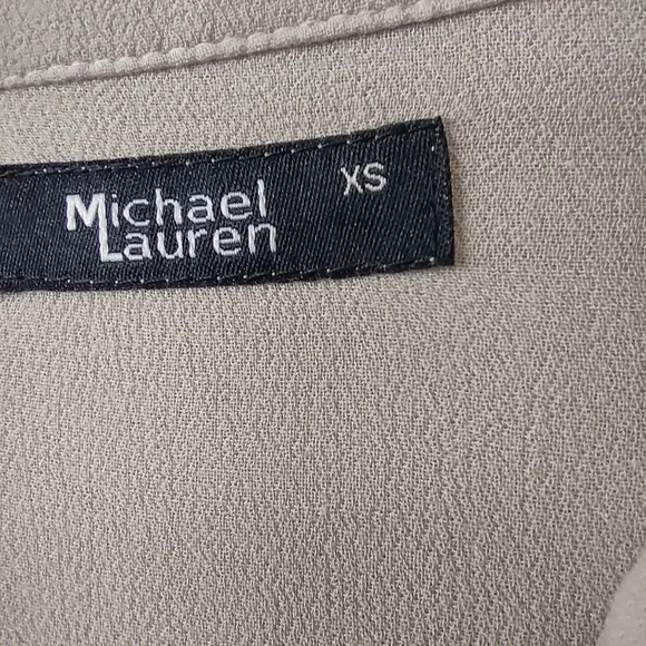 Michael Lauren Keller women's XS cream button down long sleeve blouse NWT - Picture 4 of 6